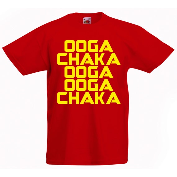 ooga chaka vinyl print kids t shirt inspired by guardians of the galaxy