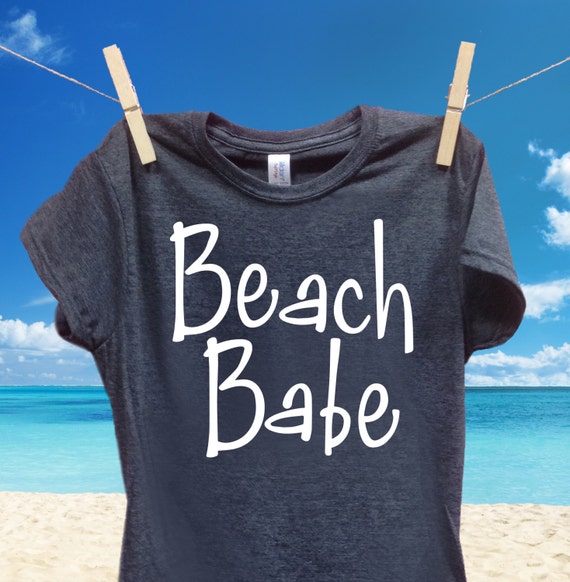 Beach babe t shirts for women summer graphic tee by Redeyeclothing