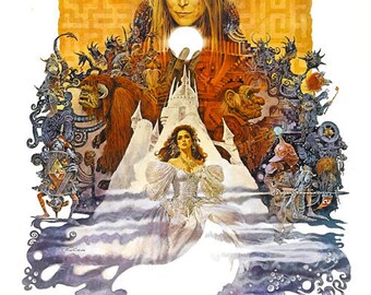 Labyrinth Movie Poster on 100% Preshrunk Cotton Tee Shirt