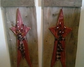 SALE PRICE REDUCED Rustic shutters with primitive star Ready to ship