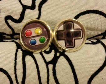 Video Game Controller Button Earrings, Geekery, Gamer Girl, Gamer, Unisex Earrings, Geek Earrings, Game Controller Earrings, Silver Studs