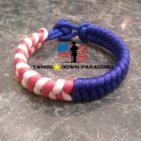 American Flag Paracord Survival Bracelet by TangoDownParacord