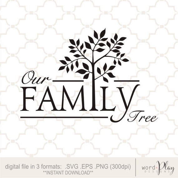 SVG Our Family Tree digital download Cricut design