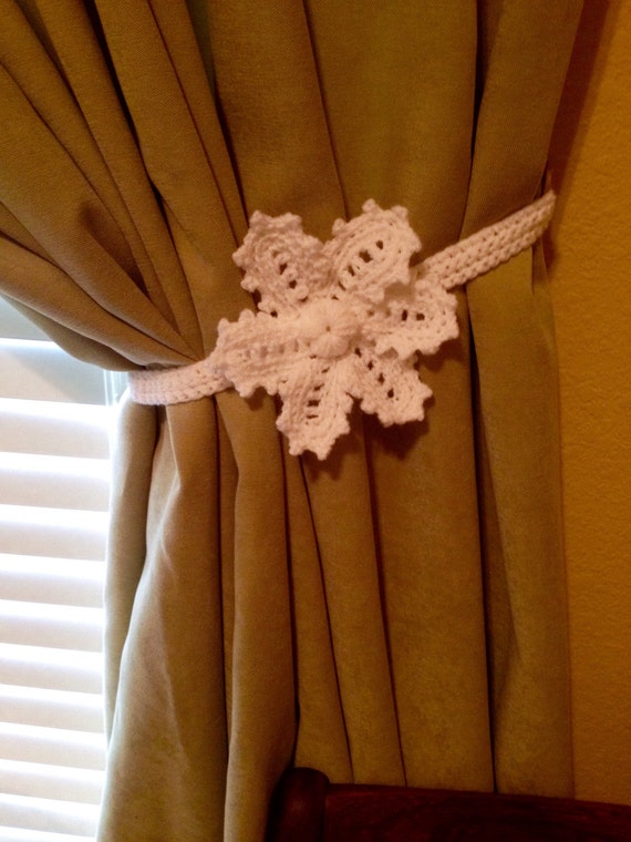Crochet Curtain Tiebacks. 1 pair