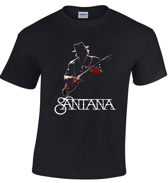 Carlos Santana T-Shirt, Excellent Quality, 100% Cotton Black, Free ...