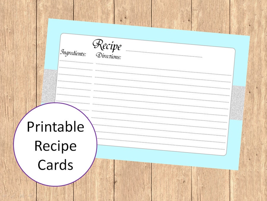 printable recipe cards 4x6