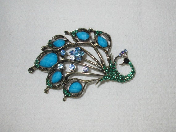 Peacock Brooches Vintage 5