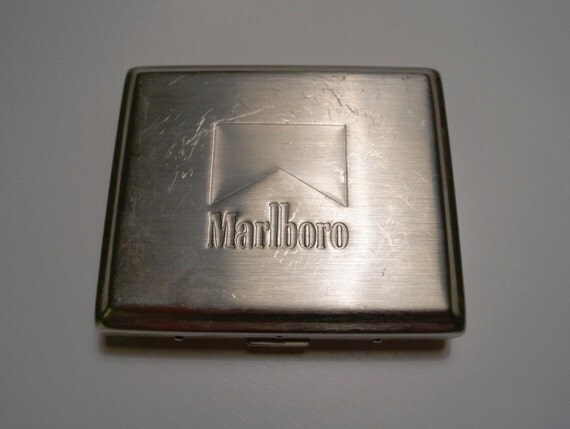 Cigarette Case Marlboro made of Tin 1980-s by DanishOldies on Etsy