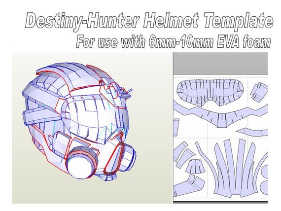 Destiny Helmet Hunter Rogue 4 5d Template By AtombombStudios