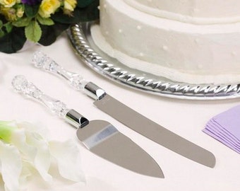 READY TO SHIP Wedding Cake Cutting Set Cake Bridal Custom Cake Cutting Set Knife and Spatula Cake Serving Set Wedding Bridal Accessories