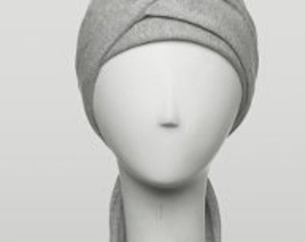 Chemo Head Wrap with more versatility and structure than most scarves for cancer patients. Designed for women with chemotherapy hair loss.