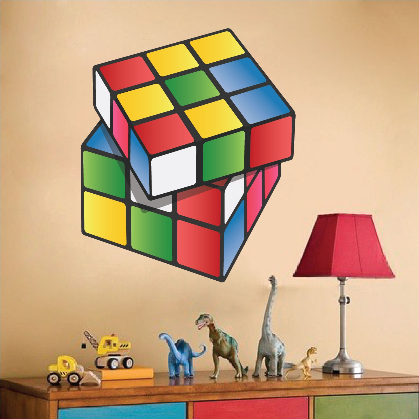 Rubik's Cube Decals Rubik's Cube Wall Art Design by PrimeDecal