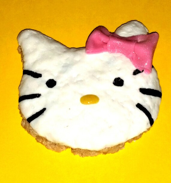 Hello Kitty Chocolate Rice Krispy Treats by CakeDreamstoyou