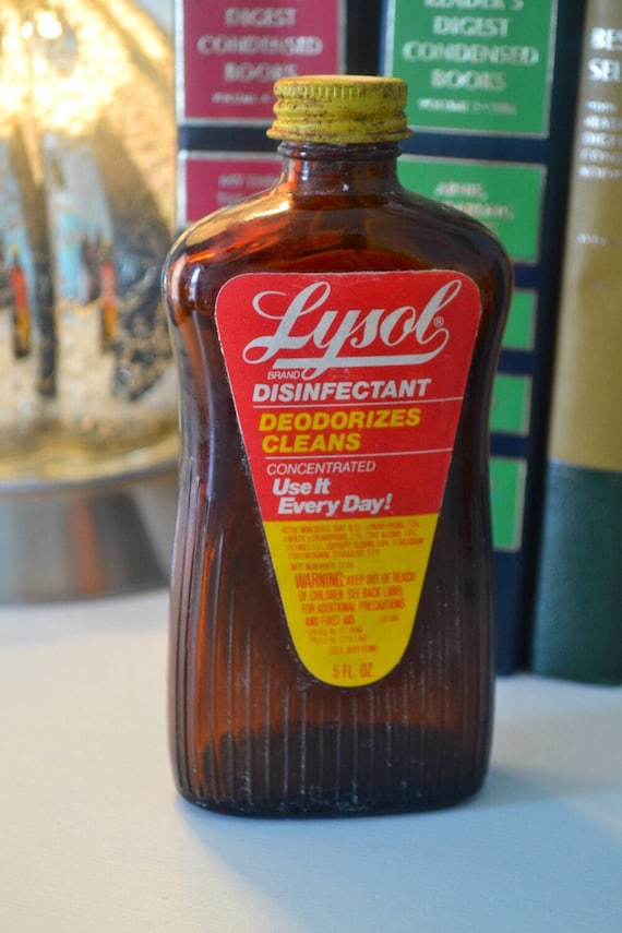 Vintage 1950's Lysol bottle screw cap vintage bottle