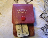 Vintage Letter/Postal Pocket  Scales in Red Leather Pouch - Made in Germany