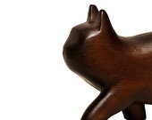 Wood sculpture Kitten