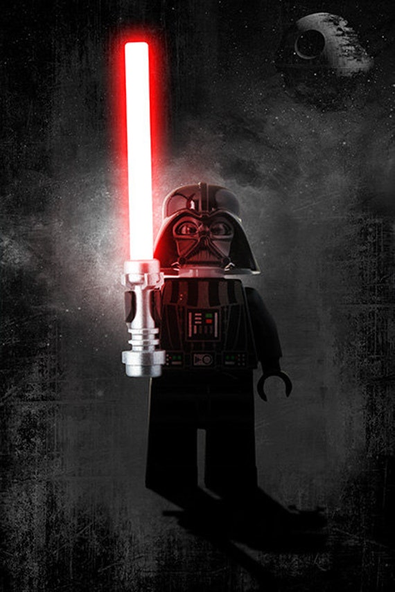 Lego Star Wars Darth Vader Wall Art. Custom made Kids Room