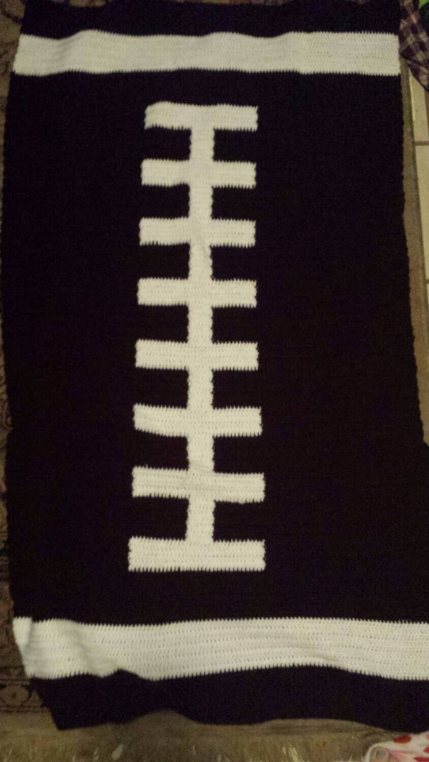 Crochet Football Blanket by MyCrochetedBlankets on Etsy