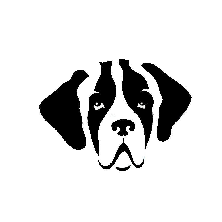 Saint Bernard Custom face Decal st. benard by ExploreAndConquer