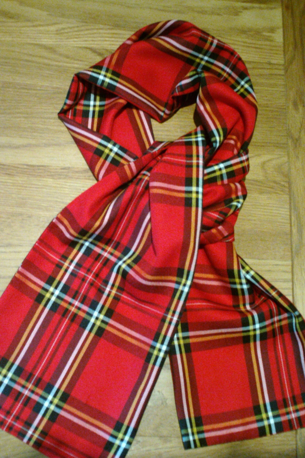 Tartan scarf Red Royal Stewart tartan scarf Red tartan scarf