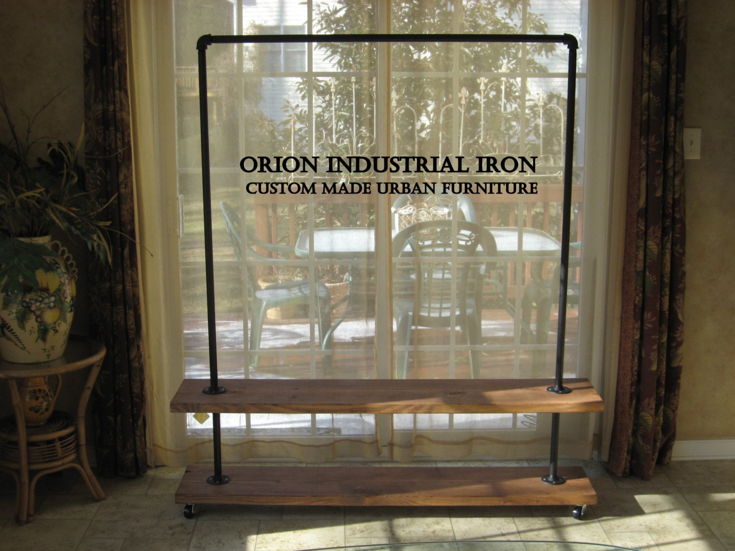 Industrial Garment Rack Vintage Iron by OrionIndustrialIron