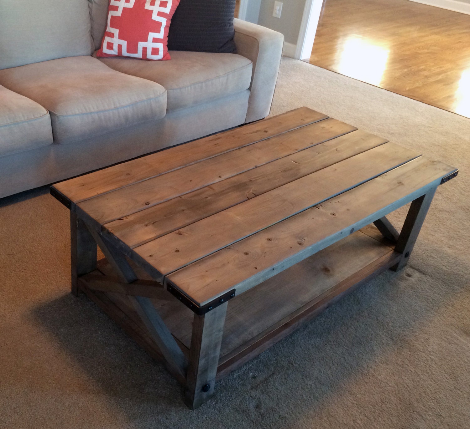 Farmhouse Coffee Table Weathered by TheChicNShabbyBean on Etsy