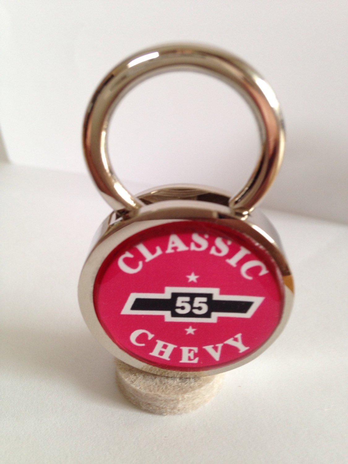 55 Chevy Classic keychain Solid Brass Chrome Plated Key Chain
