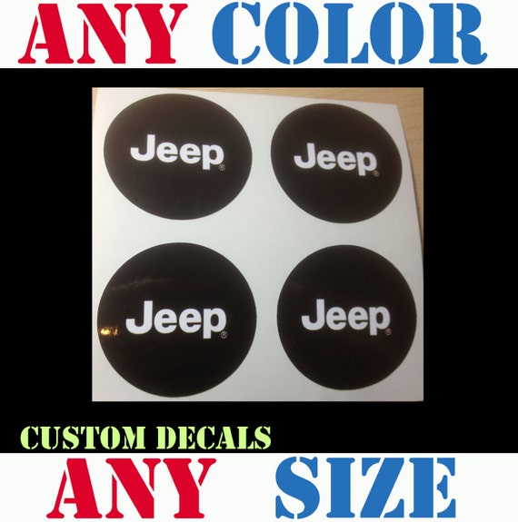 Jeep LOGO Center Cap Stickers Decals For Your by