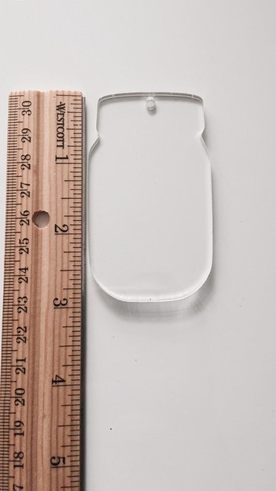 Mason Jar Acrylic Blank Keychain set of 5 by JMCBlanks on Etsy