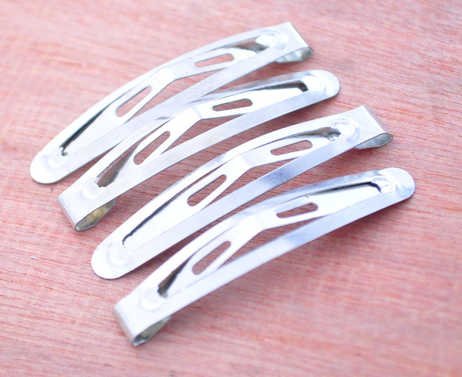 50pc Silver Snap Hair Clipmetal clipshair clipssmall clips