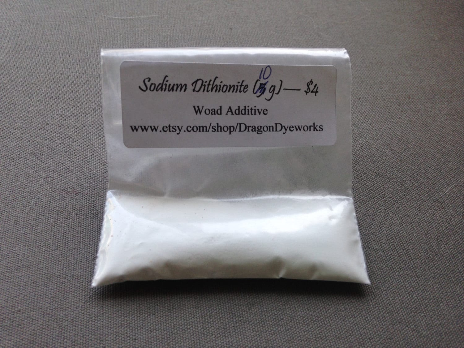 Sodium Dithionite 10 grams from DragonDyeworks on Etsy Studio