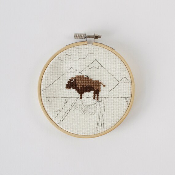 Items similar to Buffalo Cross Stitch on Etsy
