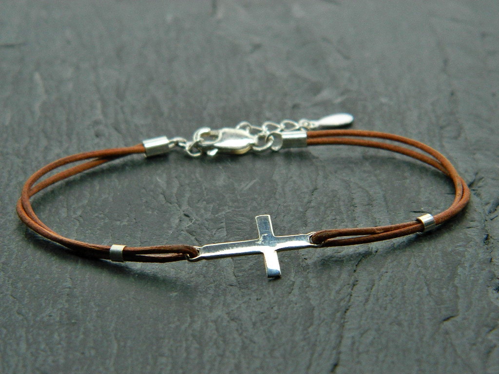 Leather And Sterling Bracelet 82