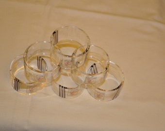 caithness glass napkin rings - new never used.
