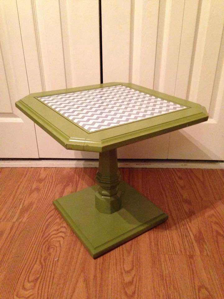 Green Side Table by TheMulligan on Etsy