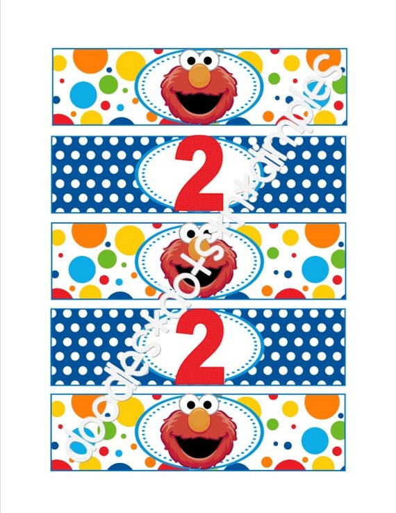 Personalized Printable Elmo Treat Bag Tags