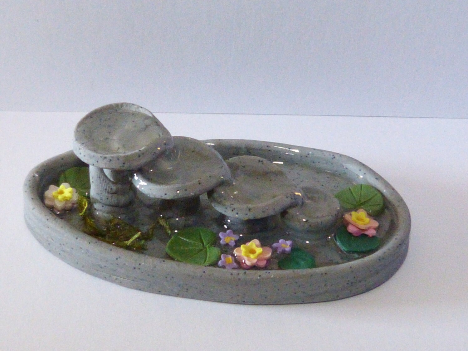 garden miniature water fountain whimsical beautiful terrarium garden miniature water fountain whimsical beautiful terrarium
