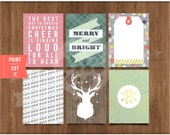 3"x 4" Printable Christmas Cheer Notes (2014) by Studio Pebbles