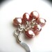 Custom Order - Pink Pearl Earrings in Sterling Silver