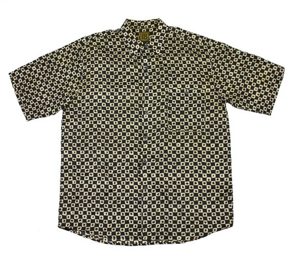 black vintage button up shirt
