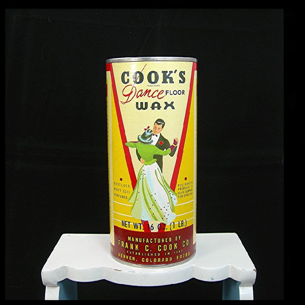 Dance Floor Wax Vintage c1960s Can Cook's by AtticDustAntiques