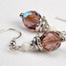 Purple Crystal Dangle Earrings, Faceted Amethyst Aurora Borealis Crystal Earrings, Purple Sparkle Drop Earring, Purple Earring Dangles (E20)