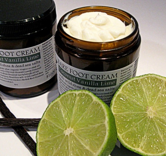 Bare Foot Cream with dead sea salt and by rainwaterbotanicals
