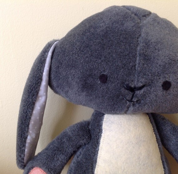 grey bunny plush