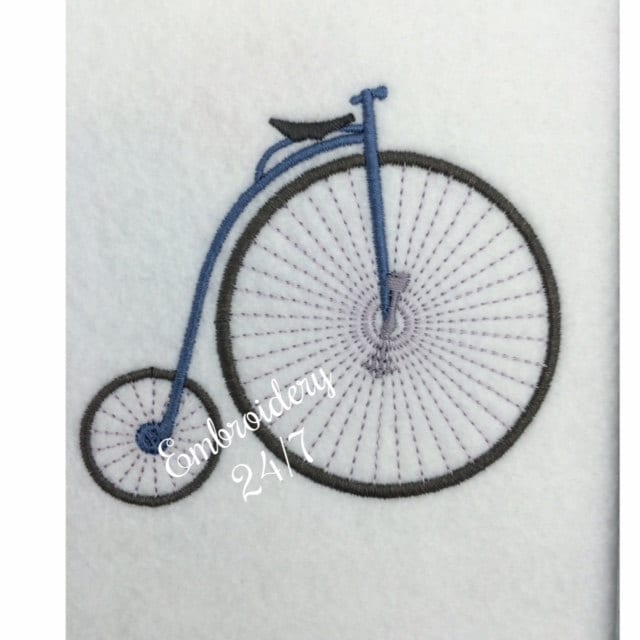 Vintage Bicycle Machine Embroidery Design by Embroidery247 on Etsy