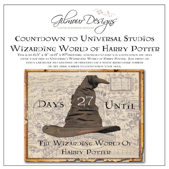 Harry Potter Countdown To Universal s Wizarding By Gilmourdesigns