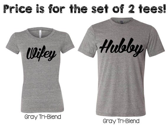 Items Similar To Wifey And Hubby Shirt Set Wifey Tee Hubby Tee Honeymoon Newlywed T