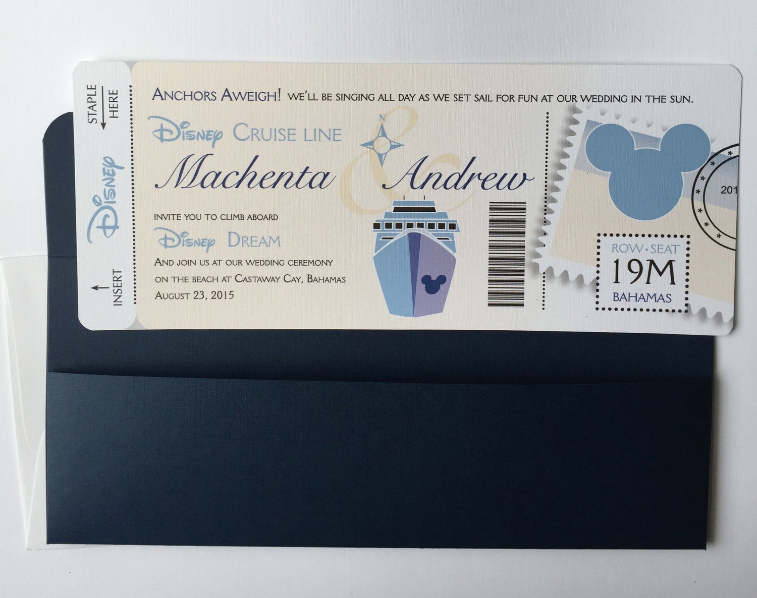 disney cruise wedding invitations