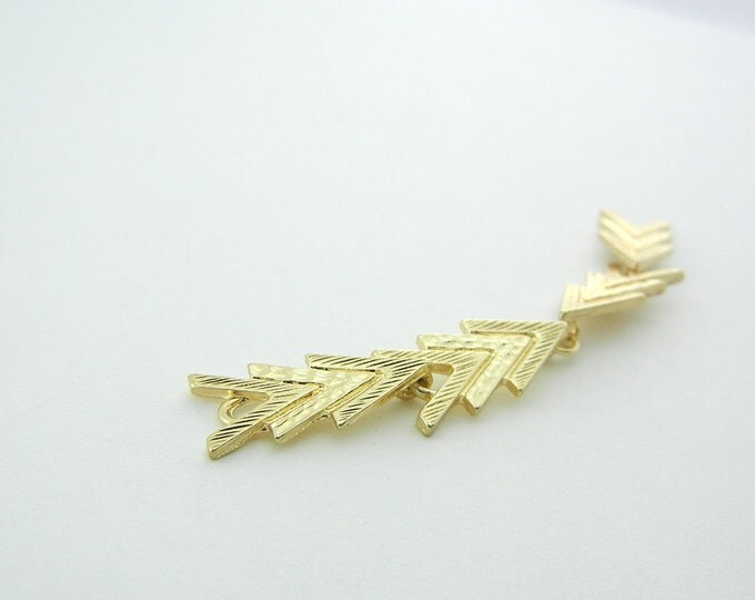 Double Arrow Pendant Gold-tone Jewelry Supplies