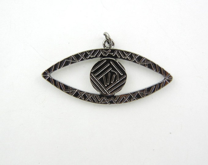 Hematite Eye Pendant